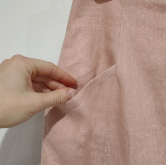 Country Shop vintage button up skirt, blush pink - Size 4 - Picture 3 of 10